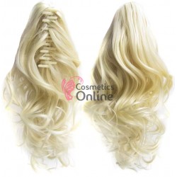 Extensie de par coada ondulata cu cleste 30 cm Cod  SS30-141613 Blond Deschis